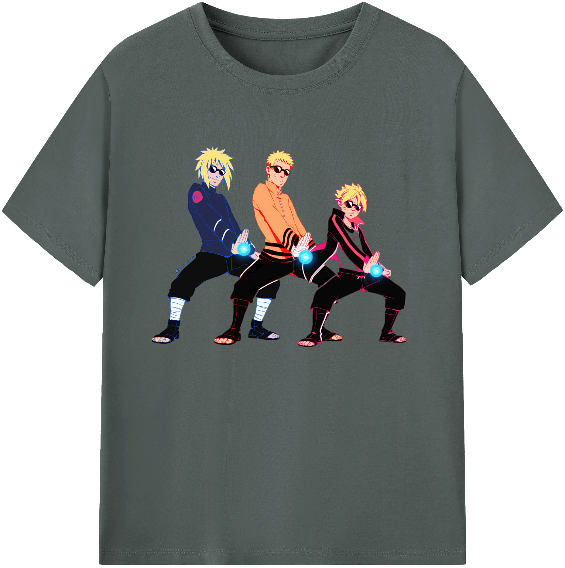 （画像用） NARUTO -ナルト- うずまき ナルト Uzumaki Naruto 綿100％ メンズ半袖Tシャツ｜肌触りやわらか＆通気性